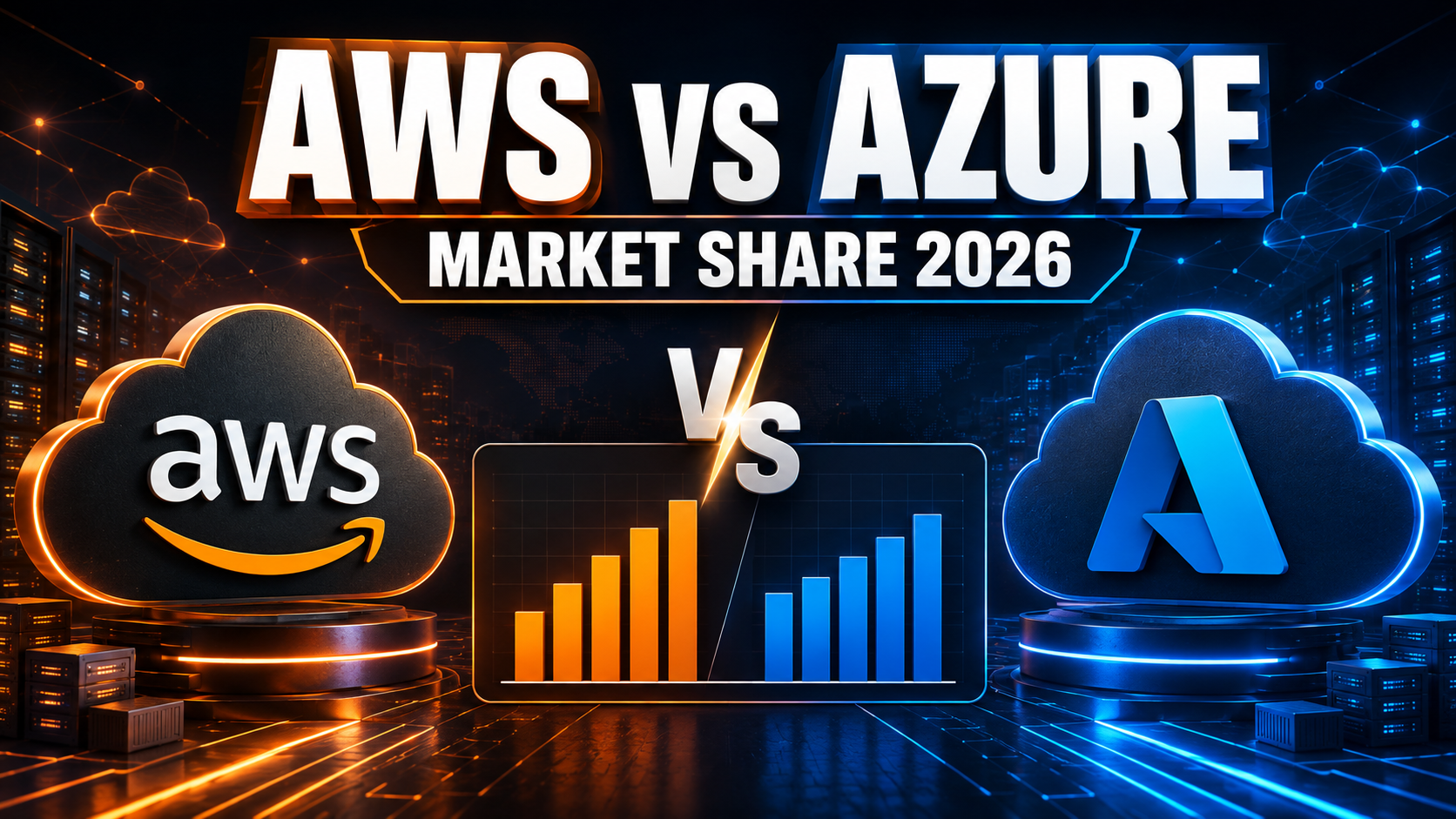 AWS vs Azure cloud market share 2026