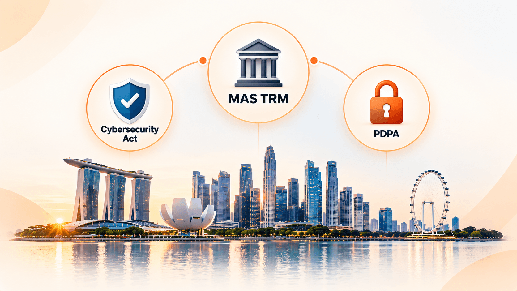Three Singapore regulatory frameworks icons graphic