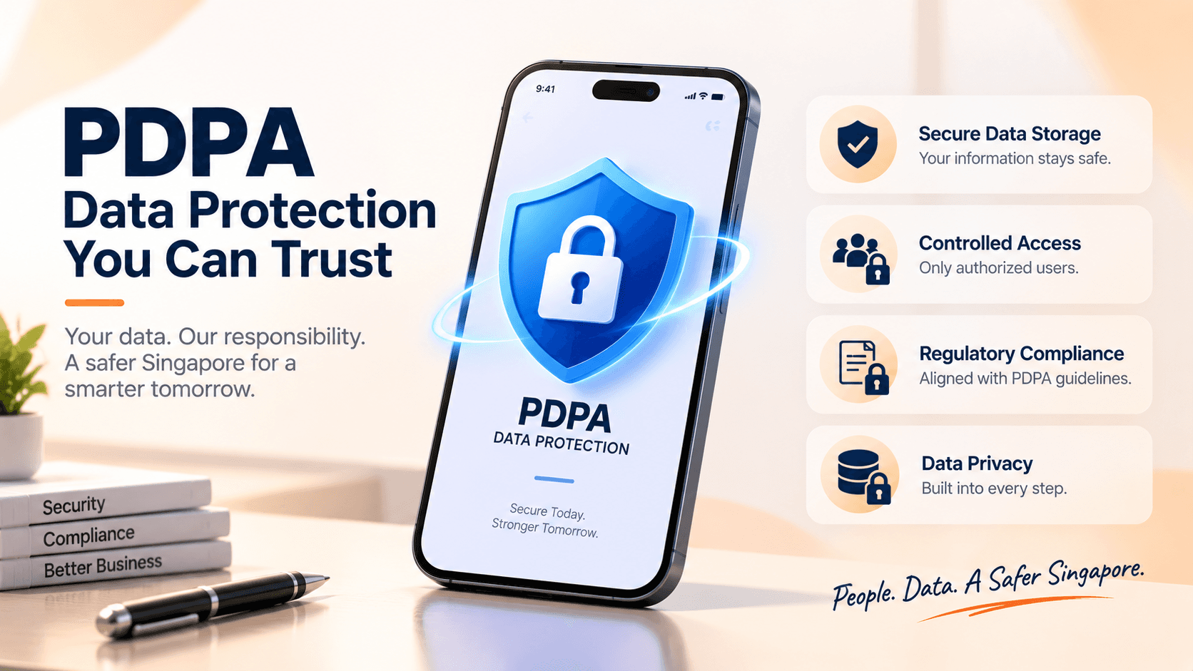Shield icon representing data protection on mobile app