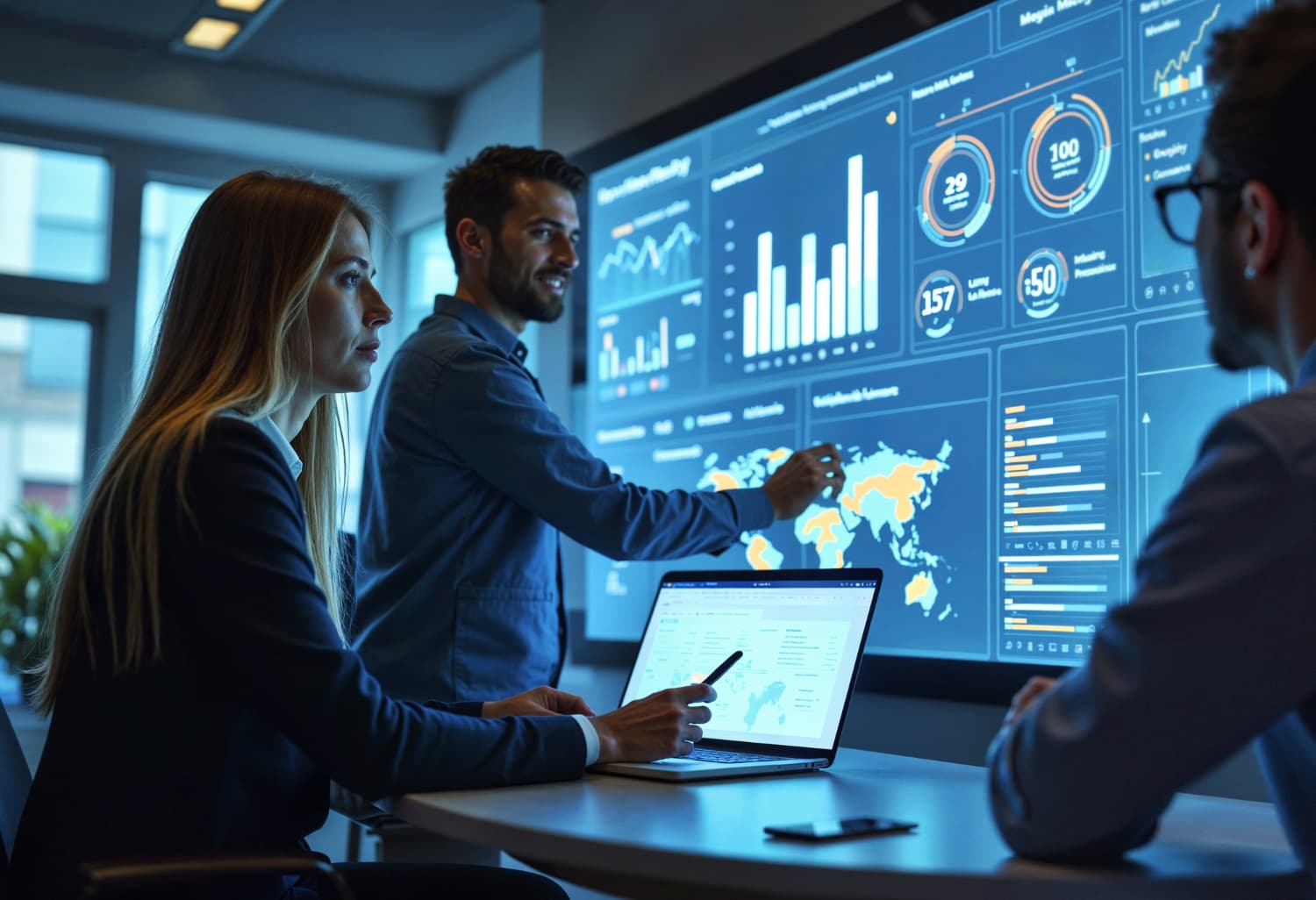 AI leadership team guiding business strategy